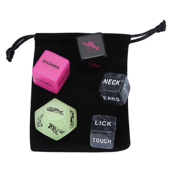 Erotic sex dice with bag