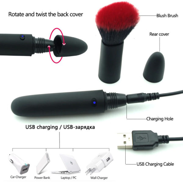 Makeup brush vibrator - USB Charge