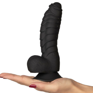 Sturdy 6.9″ Black Suction Cup Dildo