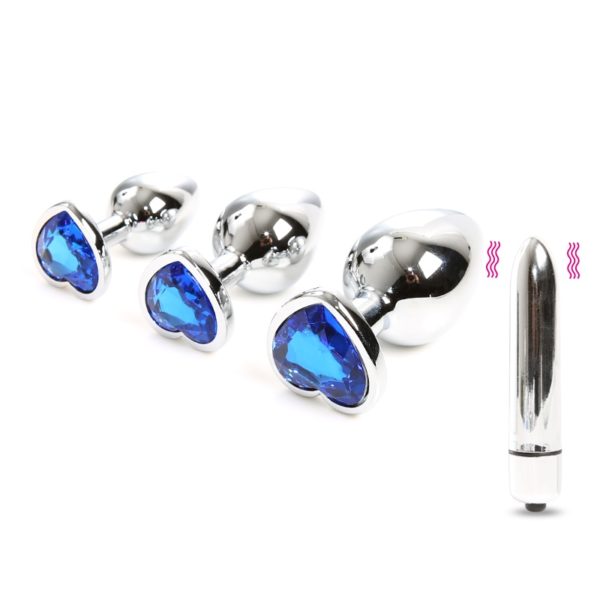 Small, Medium and Large Butt Plug with Vibrator