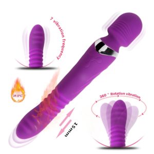 G-Spot Thrusting and Rotating Wand Vibrator