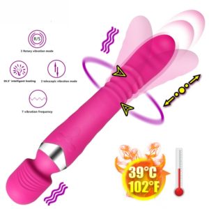 G-Spot Thrusting and Rotating Wand Vibrator